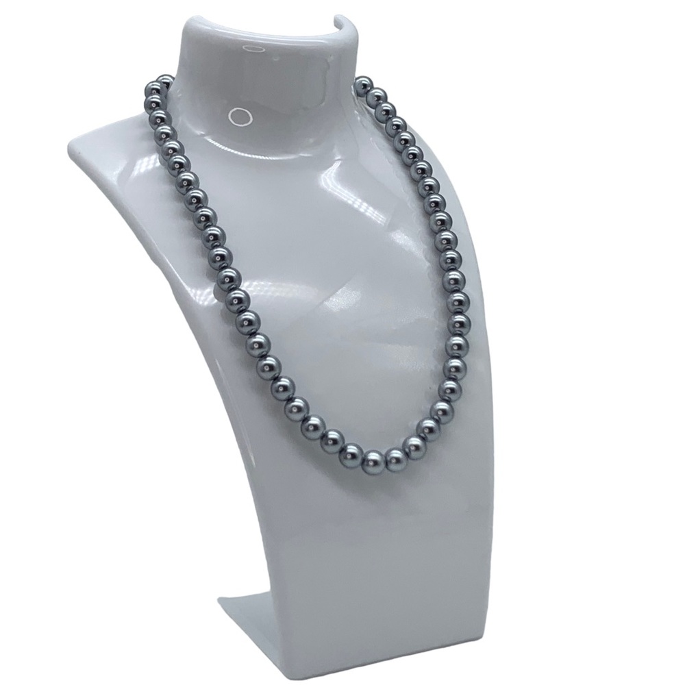 16” Faux Pearl Grey Necklace